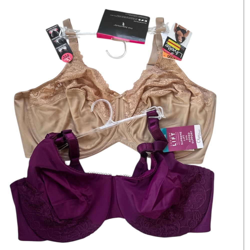 Lot of Two Women Bras Size 42DD Brand New 
Lilyette by Bali Minimizer Underwire